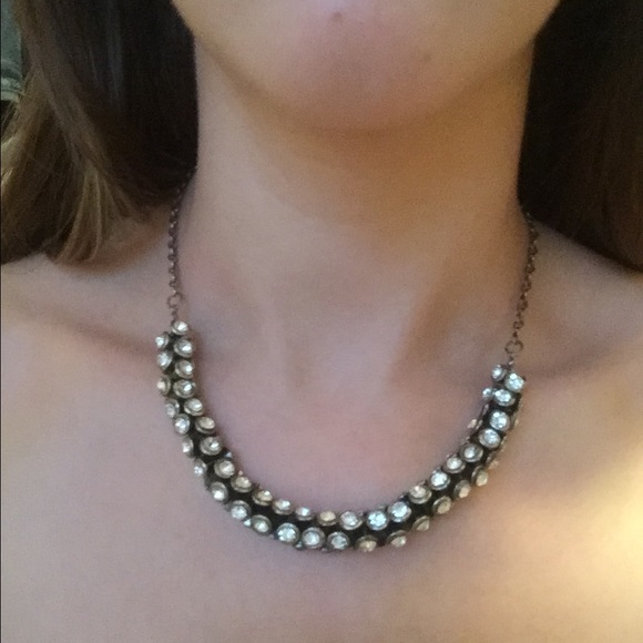 Silver statement necklace