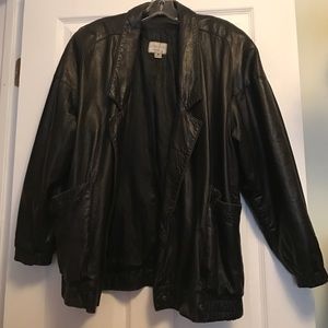 Black leather jacket