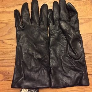 NWT Women's Leather Cashmere Gloves with Touch Tec