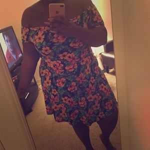 Off the shoulder flower dress
