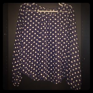 Large: Sheer Polkadot Blouse