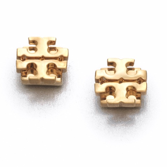 Tory Burch Jewelry - NWOT Tory Burch NEVER BEFORE WORN Gold Logo Studs