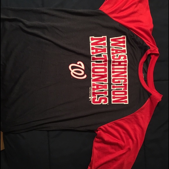 3/4 sleeve Washington Nationals women's shirt