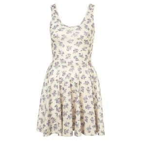 Topshop Fit and Flare Sundress Floral Roses