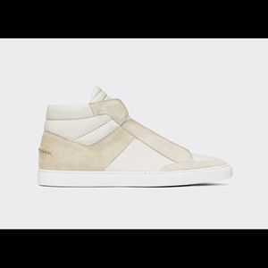 Strange Matter white suede sneakers
