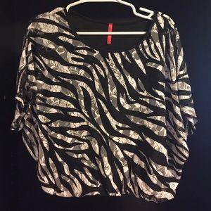 Medium: White Floral Zebra Print
