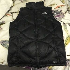 Black TNF down vest