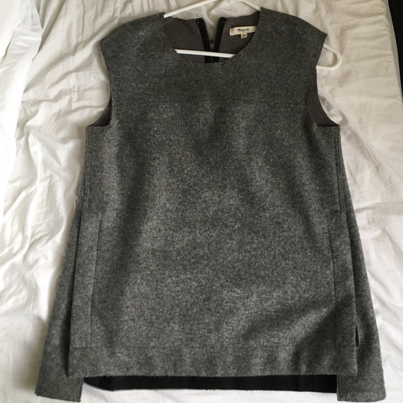 Grey shell with sides that zip up halfway