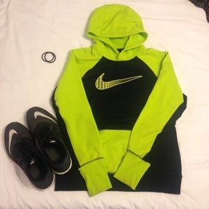 Lime Green Nike Thermafit Hoodie