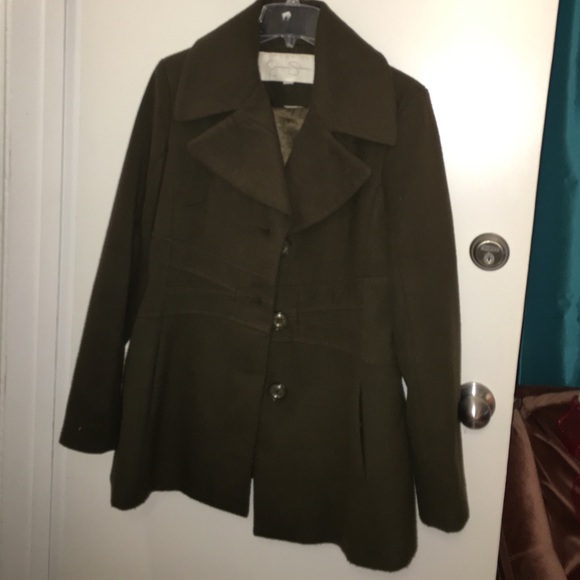 Jessica Simpson Olive Pea Coat