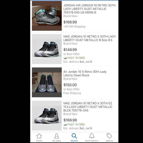 NEW Jordan Retro 10 Lady Liberty - Picture 8 of 8