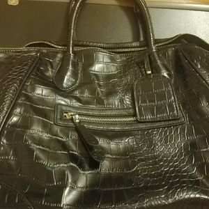 Black Textured Tote