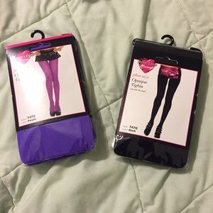 2 NWT Plus sized opaque tights