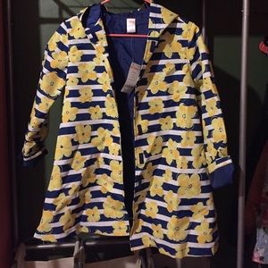 Gymboree flowered rain coat