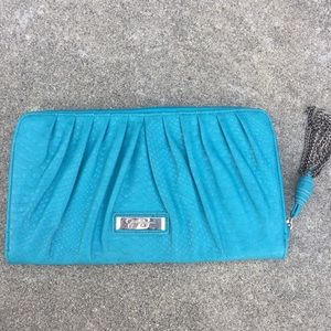 Jessica Simpson Bright Teal Clutch/Wallet