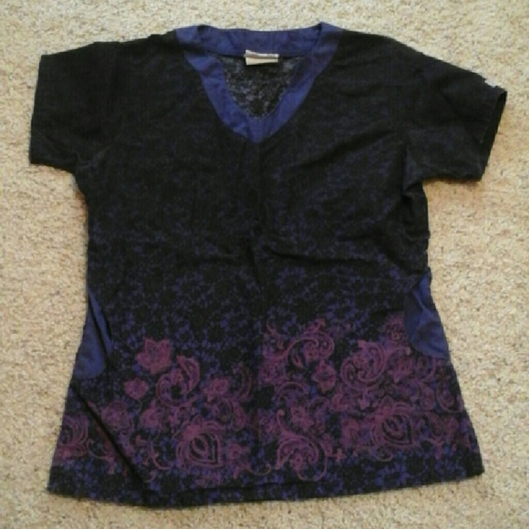 Cute purple scrub top