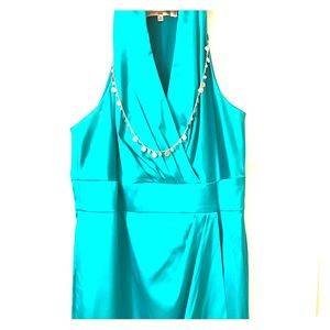 Never worn jeweled color cocktail dress!