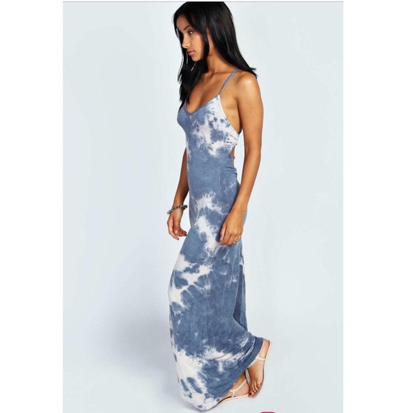 Candice Tye Dye Strappy back Maxi Dress