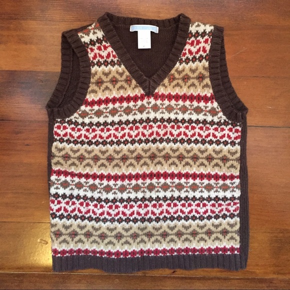 Janie and Jack Fair Isle Vest 4T Boys
