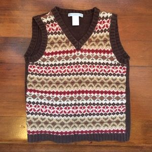 Janie and Jack Fair Isle Vest 4T Boys