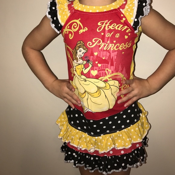 Custom boutique Beauty and the beast dress