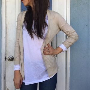 Cream LOFT cardigan