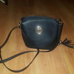 Michael Kors black leather satchel