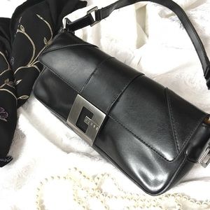GUESS Black Small Handbag w/Magnetic Flap