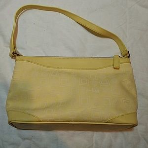 Vintage Versace Mini Silk/Leather Yellow Bag