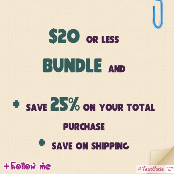 $20 or less special pricing items bundle and save
