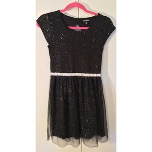 Black sparkle tulle dress
