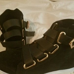 Black Suede High Top Sneakers