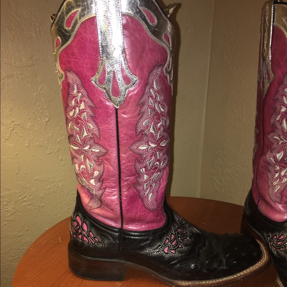 Full Quill Lucchese  Ostrich Boots - Picture 1 of 4