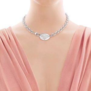 Tiffany & Co. Silver Choker Necklace w/Charm
