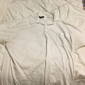 Men's white polo