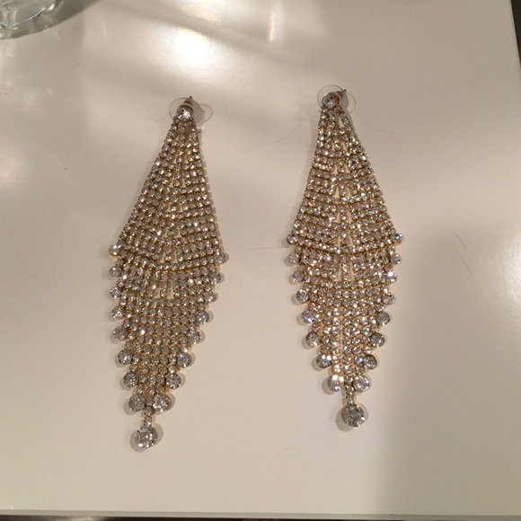 Diamond dangle earrings