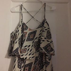 Ikat Print Maxi Dress