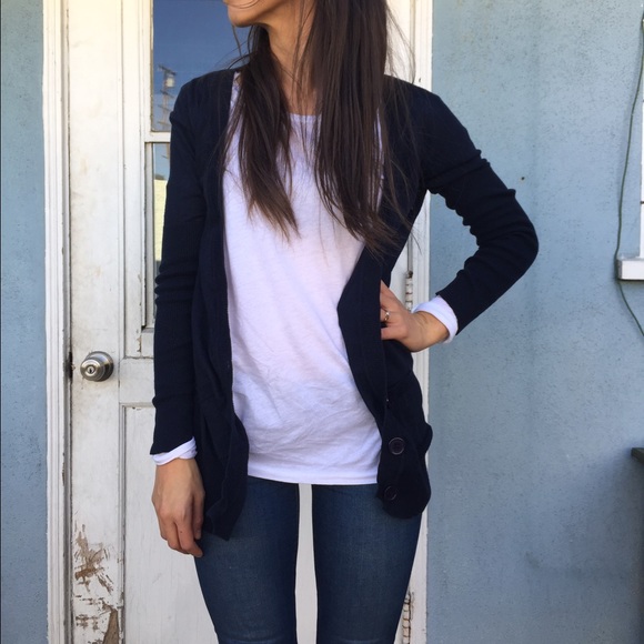 Navy blue Forever 21 woven cardigan