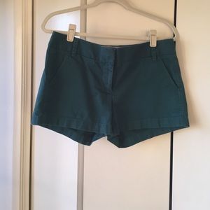 J. Crew green chino shorts size 4