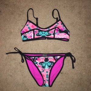 Pink and Blue Tie Dye Bikini!