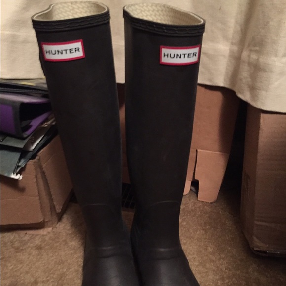 Chocolate hunter boots