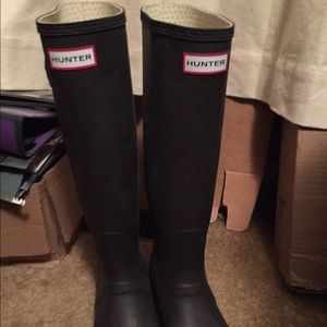 Chocolate hunter boots