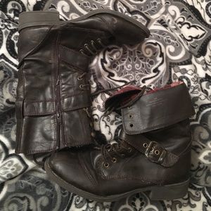 PRICE DROP!! Chocolate Brown combat boots! Size 9!