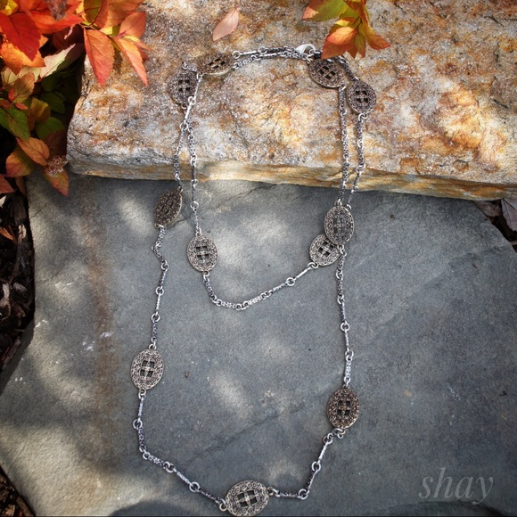 Lucky Brand Jewelry - Two Tone Floral Link Wrap Necklace