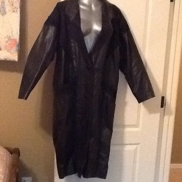 Ladies leather & suede trench coat