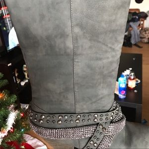 Gray boots