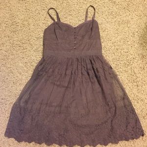American Eagle Gray Lace Dress