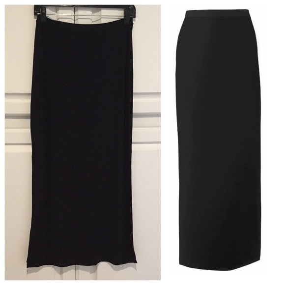 Tube Jersey Maxi Skirt - Black - Picture 2 of 3