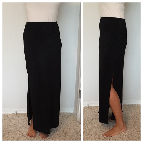 Tube Jersey Maxi Skirt - Black - Picture 3 of 3