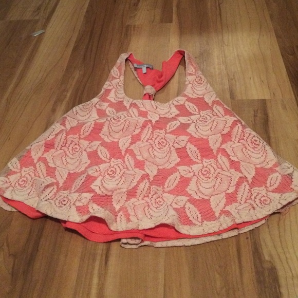 Floral, lace crop top